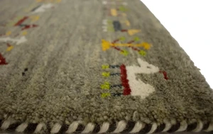Bronwish Gray Tribal 4X6 Indo-Gabbeh Oriental Rug