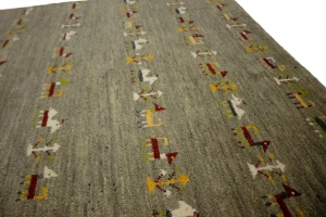 Bronwish Gray Tribal 4X6 Indo-Gabbeh Oriental Rug