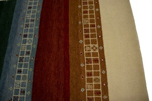 Multicolored Stripes Tribal 4X6 Indo-Gabbeh Oriental Rug