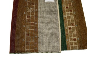 Multicolored Stripes Tribal 4X6 Indo-Gabbeh Oriental Rug