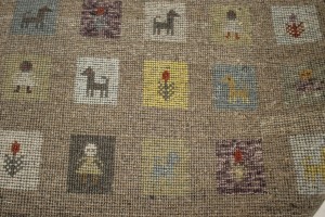 Brown Tribal Checkered 4X6 Indo-Gabbeh Oriental Rug