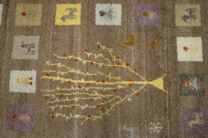 Brown Tribal Checkered 4X6 Indo-Gabbeh Oriental Rug