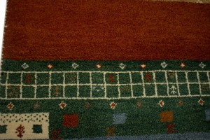 Multicolored Tribal Stripes 4X6 Indo-Gabbeh Oriental Rug