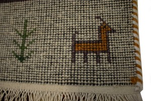 Multicolored Stripes Tribal 4X6 Indo-Gabbeh Oriental Rug