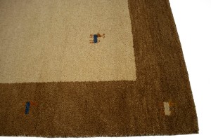 Beige Tribal 5X7 Indo-Gabbeh Oriental Rug