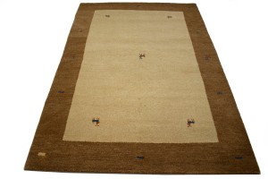 Beige Tribal 5X7 Indo-Gabbeh Oriental Rug
