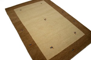Beige Tribal 5X7 Indo-Gabbeh Oriental Rug