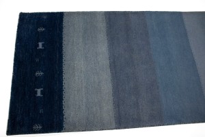 Blue Tribal 3X13 Indo-Gabbeh Oriental Runner Rug