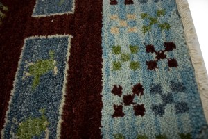 Maroon Red Tribal 3X6 Indo-Gabbeh Oriental Rug