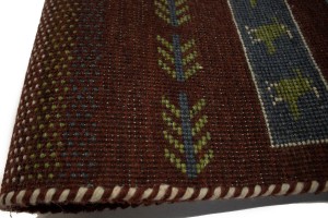 Maroon Red Tribal 3X6 Indo-Gabbeh Oriental Rug