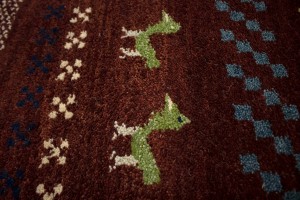 Maroon Red Tribal 3X6 Indo-Gabbeh Oriental Rug