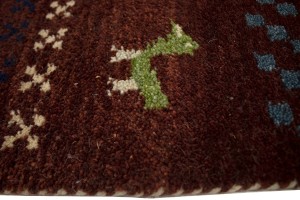 Maroon Red Tribal 3X6 Indo-Gabbeh Oriental Rug