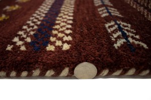 Maroon Red Tribal 3X6 Indo-Gabbeh Oriental Rug