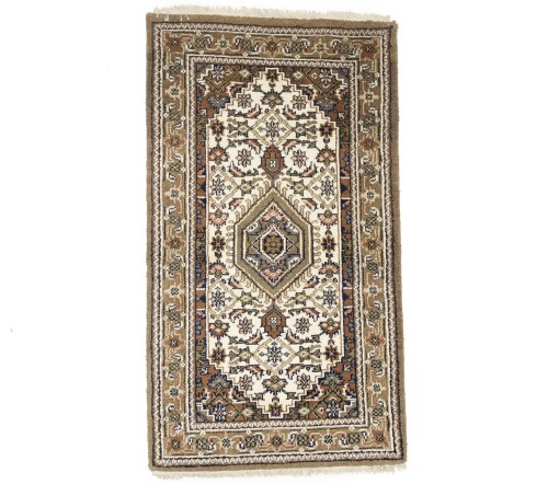 Cream Floral Tribal 3X5 Indo-Bidjar Oriental Rug