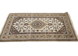 Cream Floral Tribal 3X5 Indo-Bidjar Oriental Rug