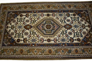 Cream Floral Tribal 3x5 Indo-Bidjar Oriental Rug