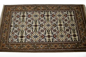 Cream Floral Tribal 3X5 Indo-Bidjar Oriental Rug