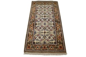 Cream Floral Tribal 2'5X4'7 Indo-Bidjar Oriental Rug