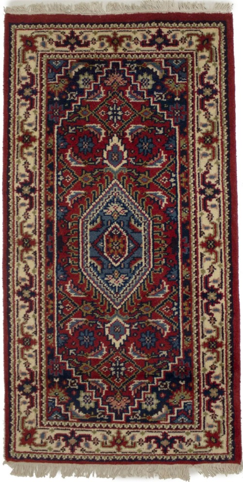 Red Floral Tribal 2'4X4'7 Indo-Bidjar Oriental Rug