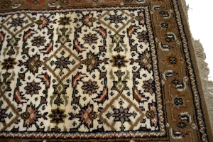 Cream Floral Tribal 2'7X8 Indo-Bidjar Oriental Runner Rug