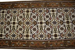 Cream Floral Tribal 2'7X8 Indo-Bidjar Oriental Runner Rug