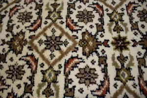 Cream Floral Tribal 2'7X8 Indo-Bidjar Oriental Runner Rug