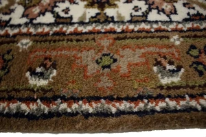 Cream Floral Tribal 2'7X8 Indo-Bidjar Oriental Runner Rug
