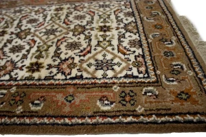 Cream Floral Tribal 2'7X8 Indo-Bidjar Oriental Runner Rug