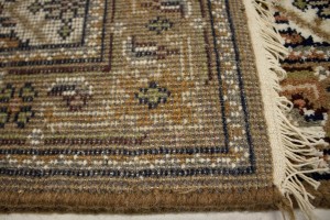 Cream Floral Tribal 3X8 Indo-Bidjar Oriental Runner Rug