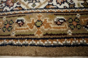 Cream Floral Tribal 3X8 Indo-Bidjar Oriental Runner Rug