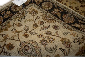 Beige Floral Classic 4X6 Indo-Kashan Oriental Rug