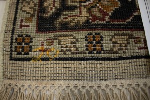 Beige Floral Classic 4X6 Indo-Kashan Oriental Rug