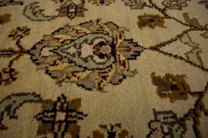 Beige Floral Classic 4X6 Indo-Kashan Oriental Rug