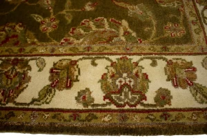 Brown Floral 4X6 Traditional Indo-Kashan Oriental Rug