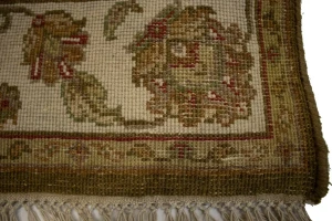 Brown Floral 4X6 Traditional Indo-Kashan Oriental Rug
