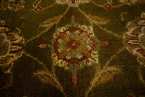 Brown Floral 4X6 Traditional Indo-Kashan Oriental Rug