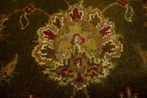 Brown Floral 4X6 Traditional Indo-Kashan Oriental Rug