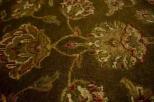 Brown Floral 4X6 Traditional Indo-Kashan Oriental Rug