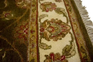 Brown Floral 4X6 Traditional Indo-Kashan Oriental Rug