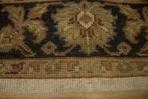 Cream Floral 4X6 Indo-Kashan Oriental Rug
