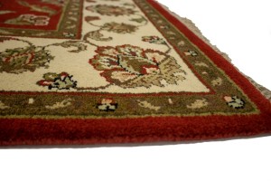 Red Floral 5X7 Indo-Kashan Oriental Rug