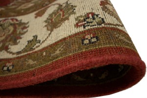Red Floral 5X7 Indo-Kashan Oriental Rug