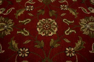 Red Floral 5X7 Indo-Kashan Oriental Rug