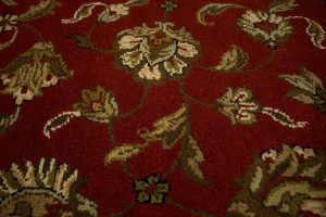 Red Floral 5X7 Indo-Kashan Oriental Rug