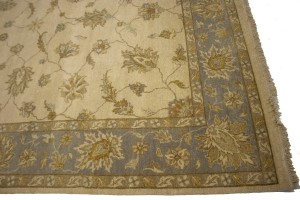 Cream Floral 8X11 Oushak Chobi Oriental Rug