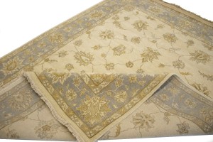 Cream Floral 8X11 Oushak Chobi Oriental Rug