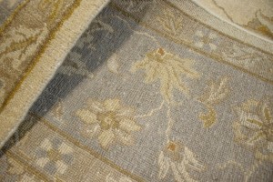 Cream Floral 8X11 Oushak Chobi Oriental Rug
