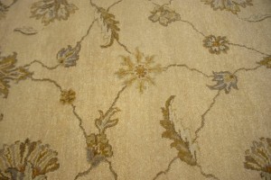 Cream Floral 8X11 Oushak Chobi Oriental Rug