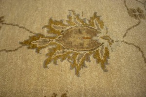 Cream Floral 8X11 Oushak Chobi Oriental Rug