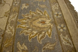 Cream Floral 8X11 Oushak Chobi Oriental Rug